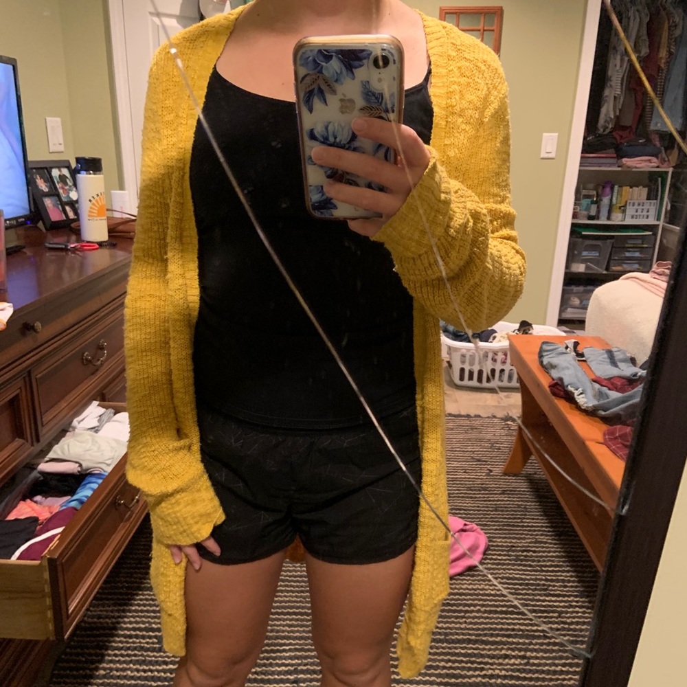 Mustard yellow cardigan